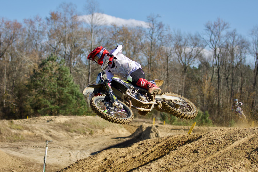 Austin Meads racing at ECMX