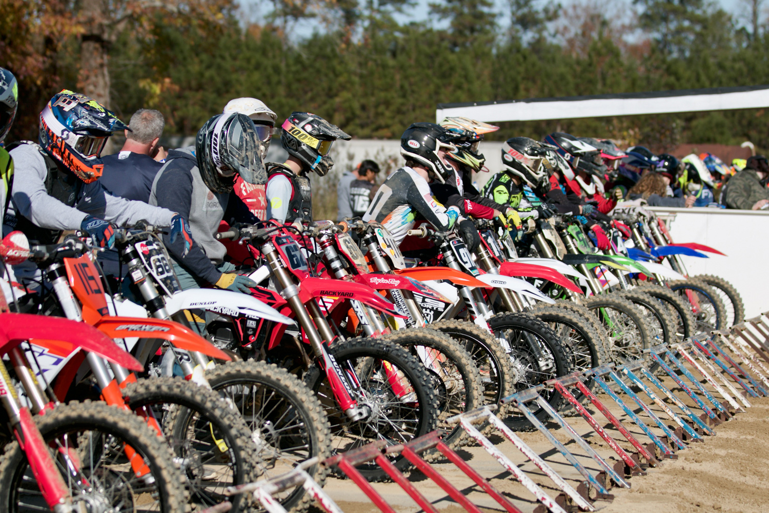 Riders at the starting gate