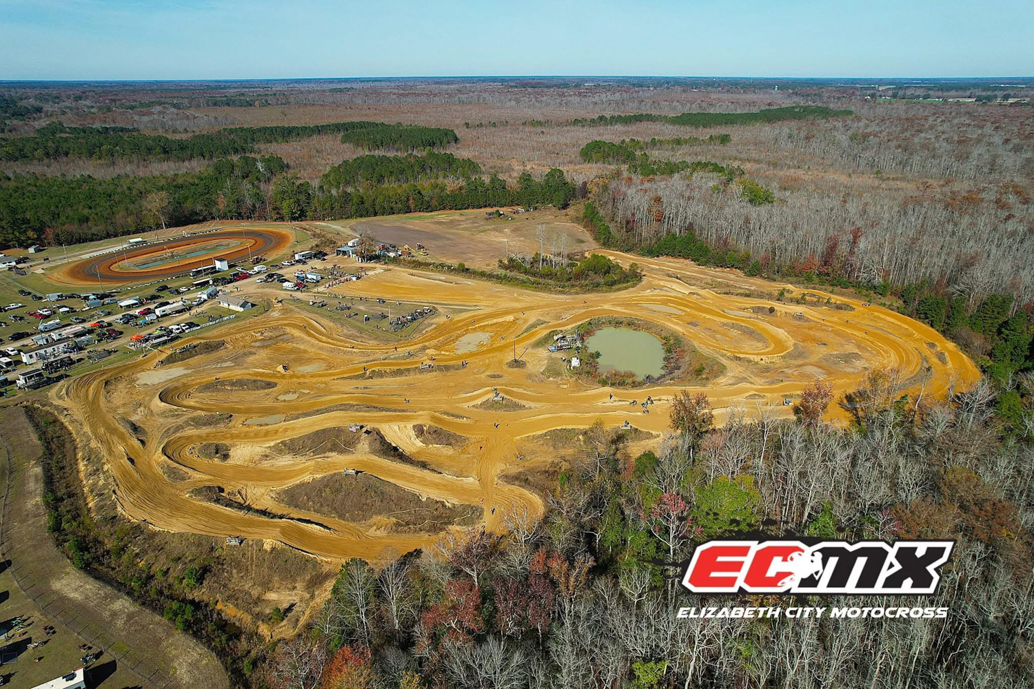 Aerial view of ECMX sand track